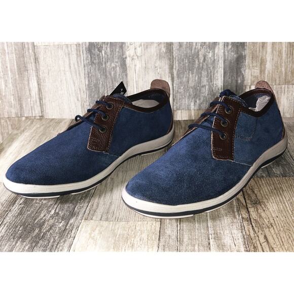 NWB Andrew Fezza Vintage Oxford Suede w/ Leather Trim Shoes 8 - Picture 1 of 10